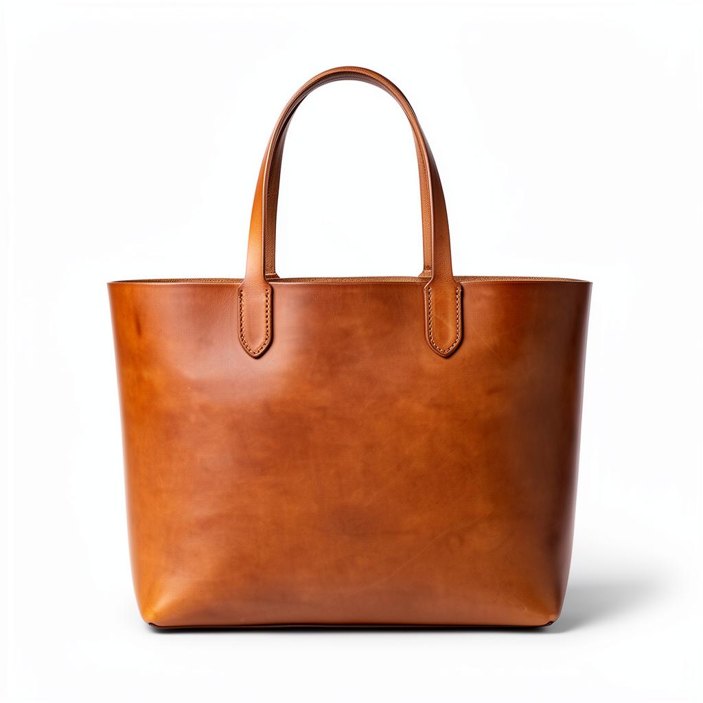 Sac cabas en cuir tanné végétal